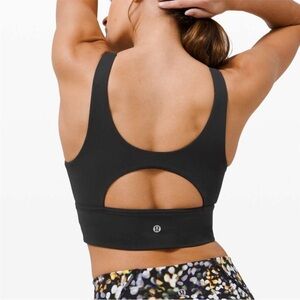 Lululemon. Black Stronger as One Longline Bra. Size 8. Barely worn.